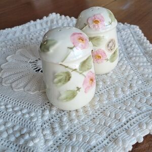 Apple Blossom Ceramic Salt and Pepper Shakers